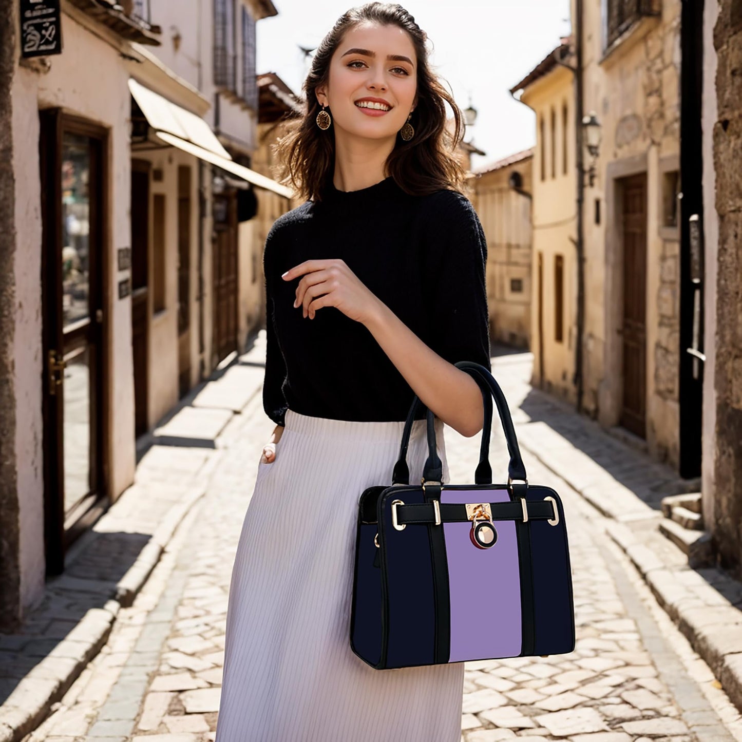 Handtaschen-Sets für Damen, Schultertaschen mit Griff oben, Arbeitstasche, Tragetasche, Geldbörsen-Set mit passender Geldbörse, 2-teilig 