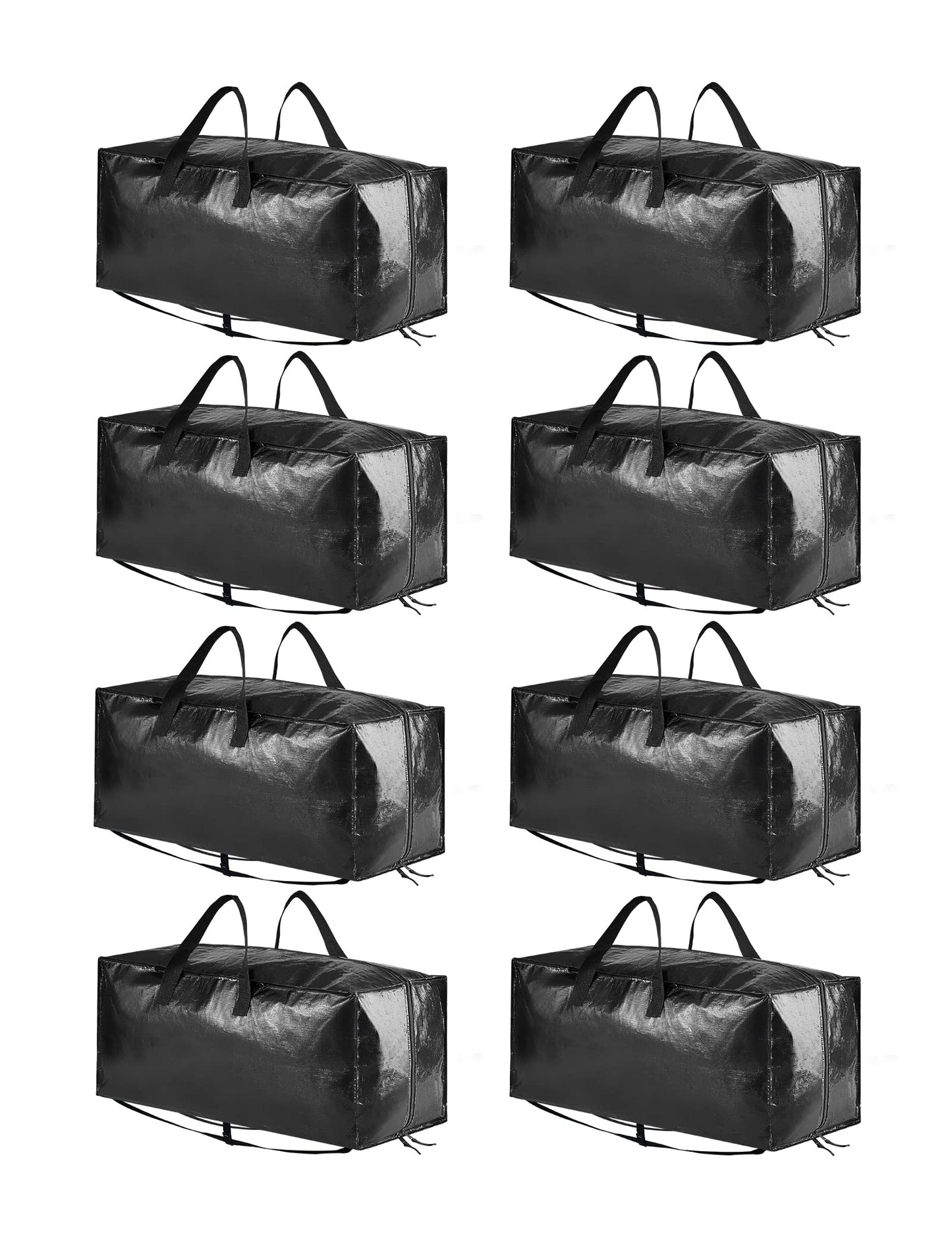 SpaceAid Heavy Duty Moving Bags, Extra Large Storage Totes W/Backpack Straps Strong Handles & Zippers, Alternative to Moving Boxes, Packing & Moving Supplies, Black (10 Pack)