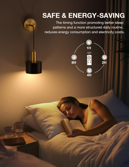 Rechargeable Battery Wall Sconce – 9-Color Dimmable Wireless Light