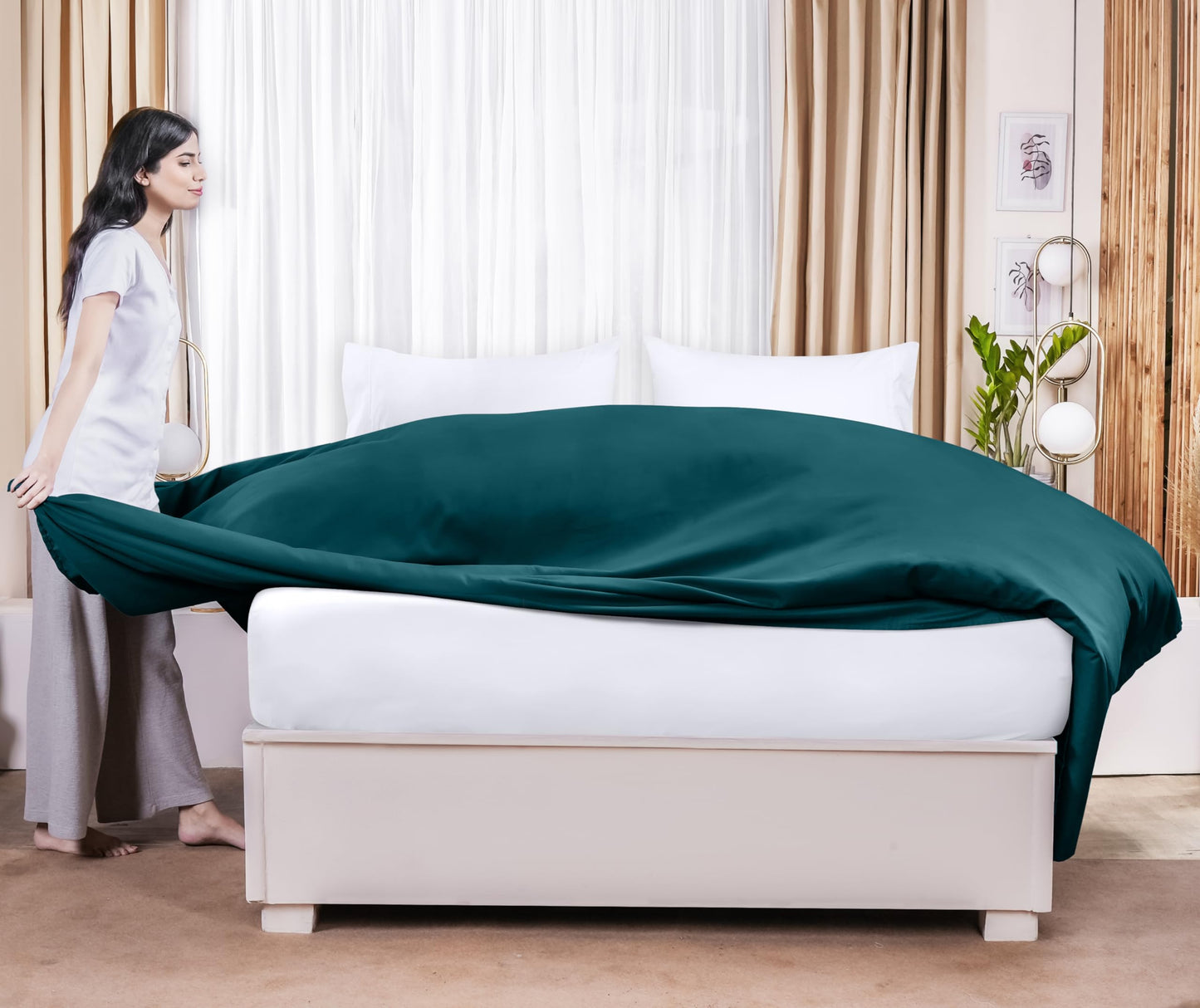 Draps plats Utopia Bedding - Lot de 6 - Tissu en microfibre brossé doux - Draps supérieurs résistants au rétrécissement et à la décoloration - Entretien facile (Queen, Blanc) 