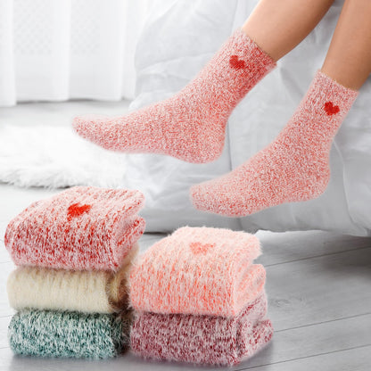 5 Pairs Fuzzy Soft Cozy Comfortable Socks for Women, Casual Sleep Comfy Socks, Perfect Warm Winter Gifts for Women