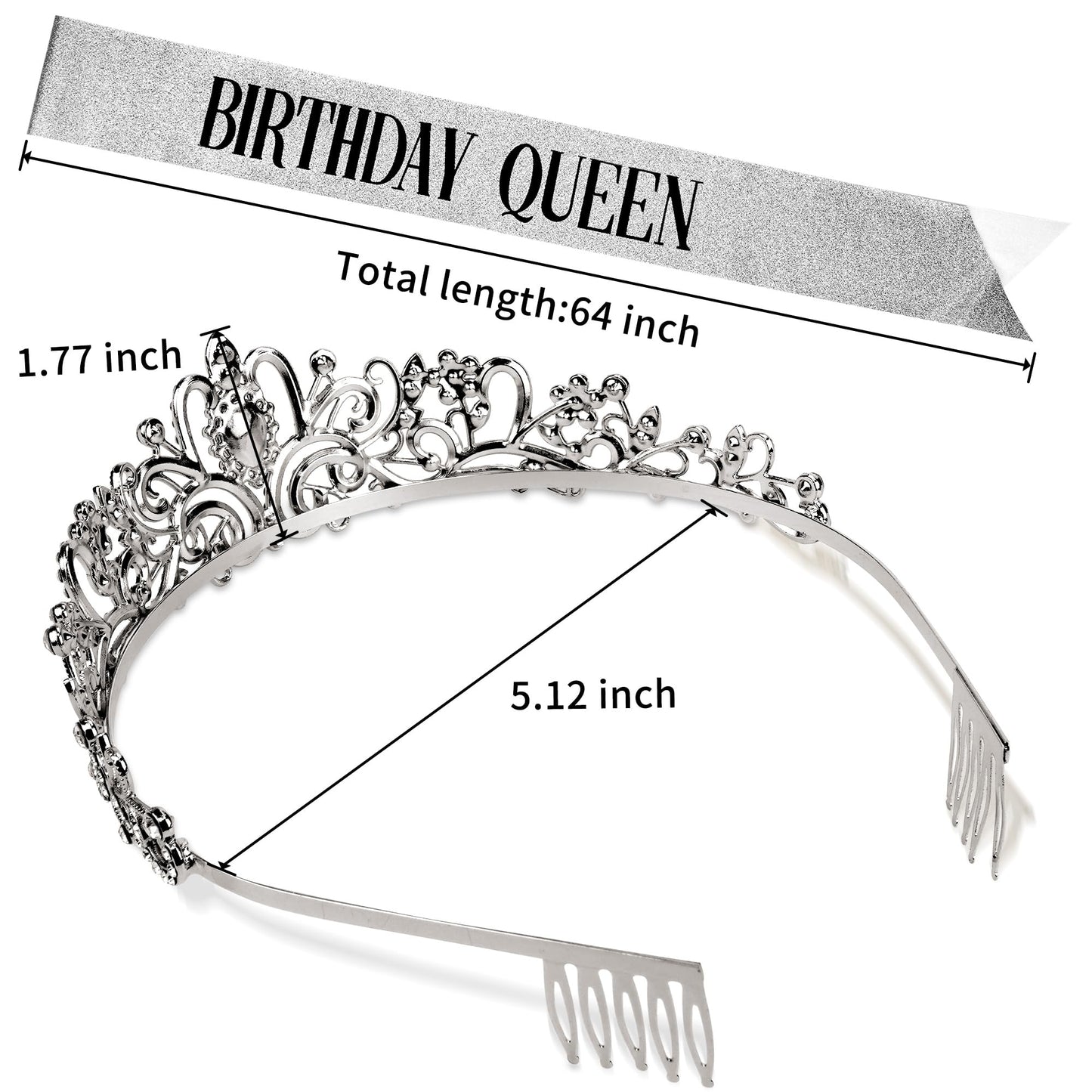 Gold Crown for Women Crystal Princess Tiaras Rhinestone Queen Headband Wedding Bridal Hair Accessories Birthday Prom Pageant Party Coming of Age Ceremony Photo Props