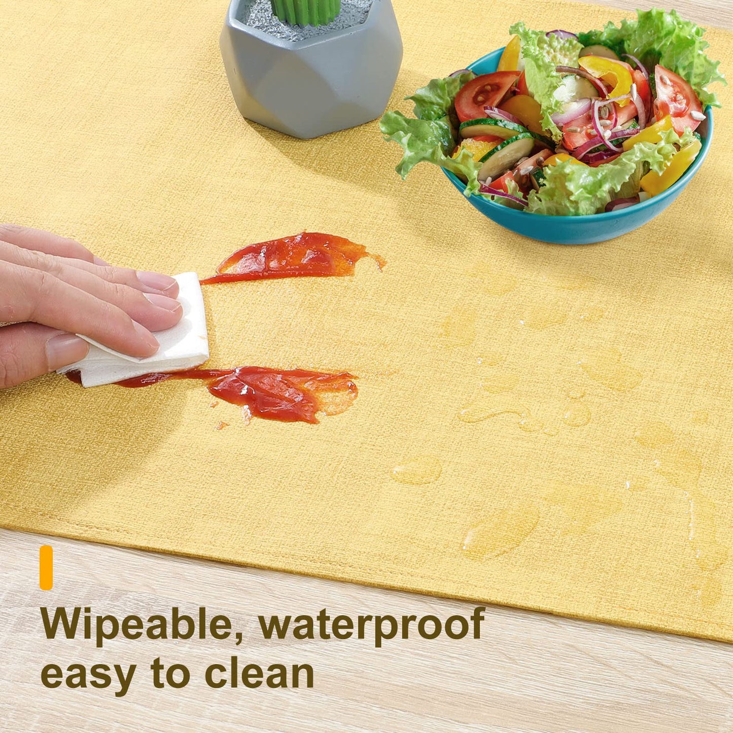 Wipeable Table Runner – Thick Farmhouse-Style Runner for Kitchen, Bedroom, Living Room, Indoor & Outdoor Use