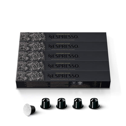 Nespresso Inspired Ispirazione Espresso Set (50 Capsules – Compatible with Original Line