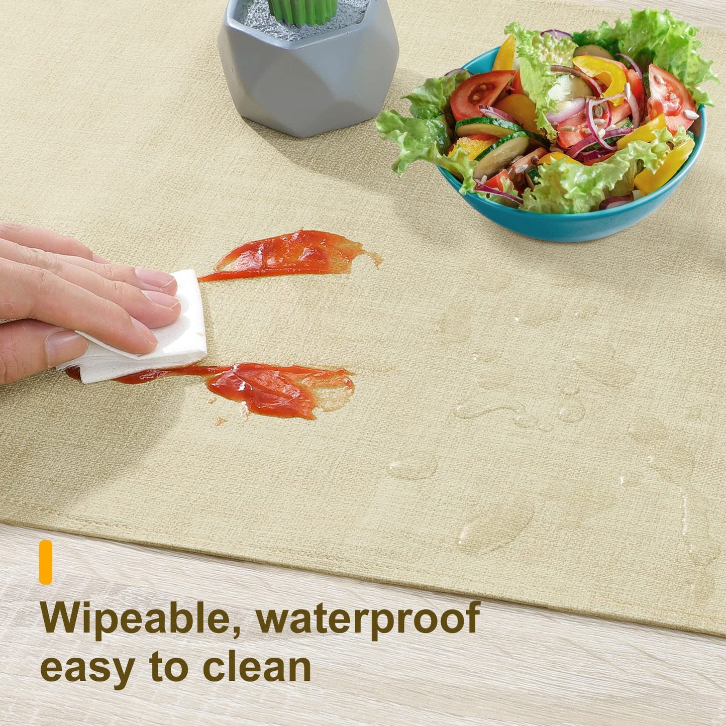 Wipeable Table Runner – Thick Farmhouse-Style Runner for Kitchen, Bedroom, Living Room, Indoor & Outdoor Use