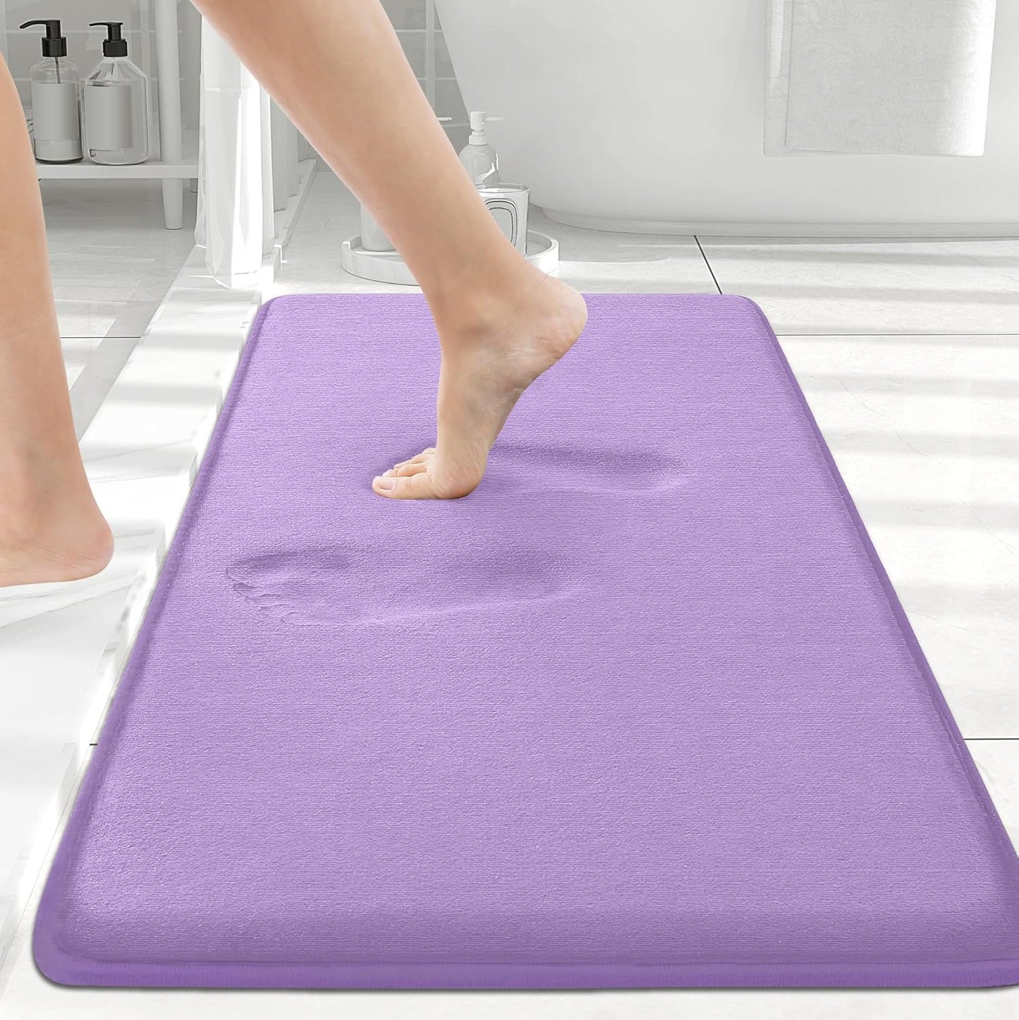 Smiry Memory Foam Bath Mat – Ultra Soft, Absorbent, Non-Slip Rug for Bathroom