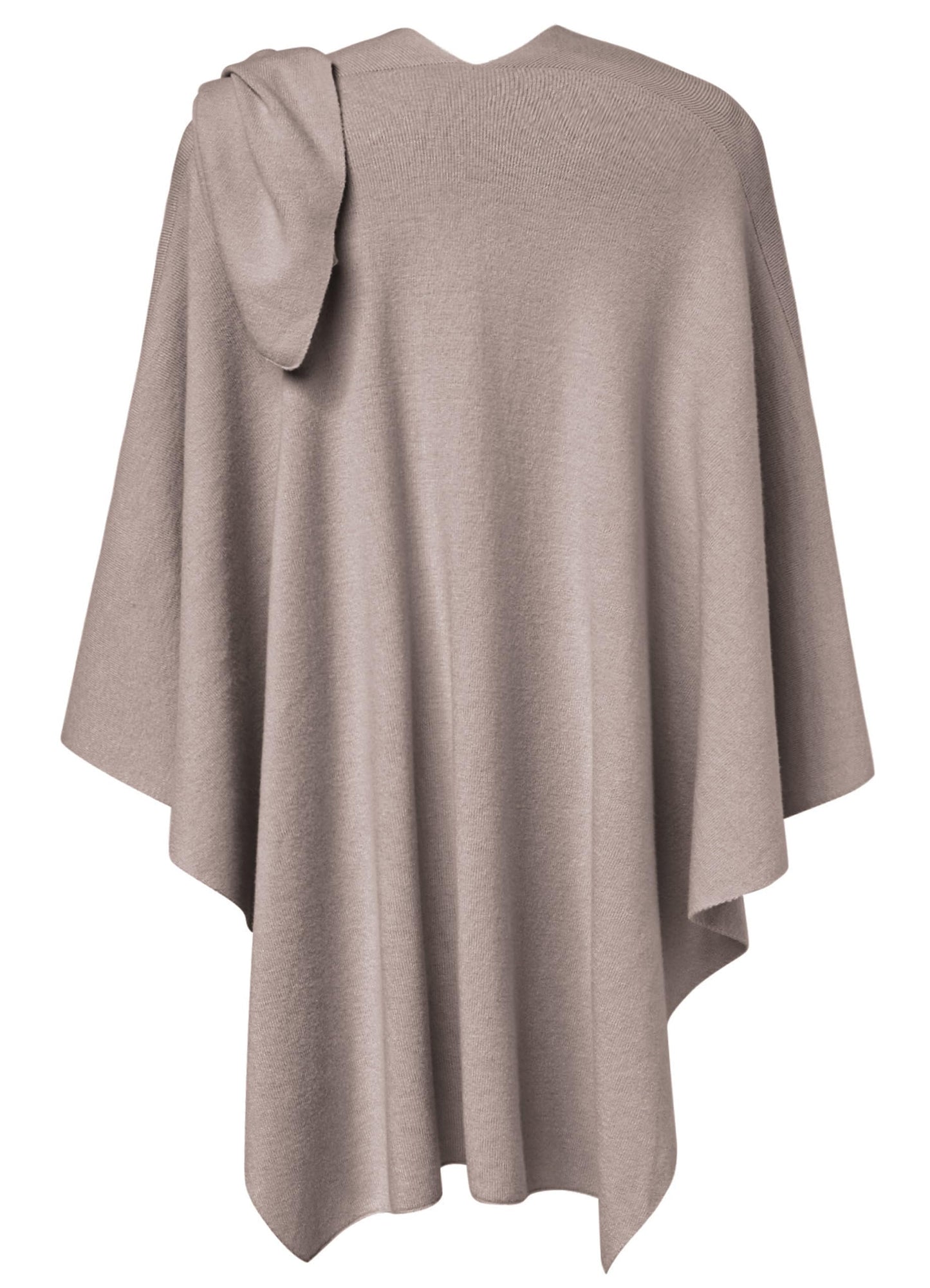 PULI Femmes Grand Poncho Croisé Sur Le Devant Pull Enveloppant Topper Tricoté Élégant Châles Cape pour l'Automne Hiver