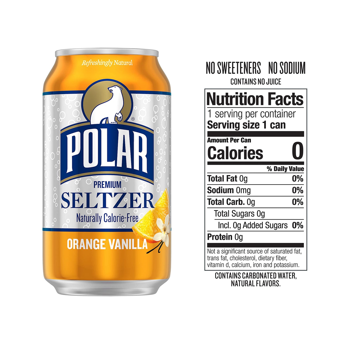 Polar Seltzer Water Original, 12 fl oz Dosen, 18er Packung 