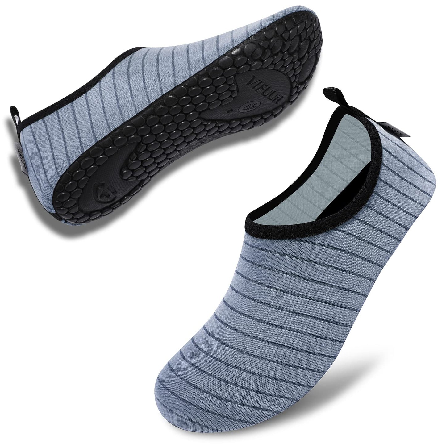 VIFUUR Water Sports Shoes Barefoot Quick-Dry Aqua Yoga Socks Slip-on for Men Women