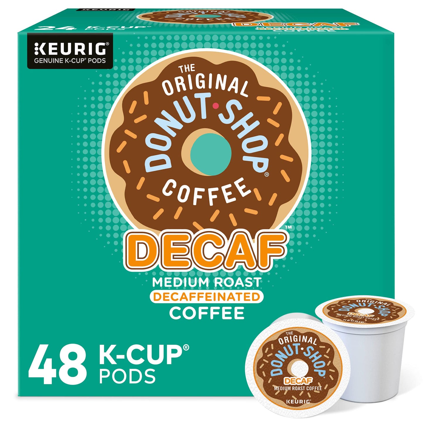 The Original Donut Shop Decaf Keurig Einzelportions-K-Cup-Pads, mittlere Röstung, 48 Stück 