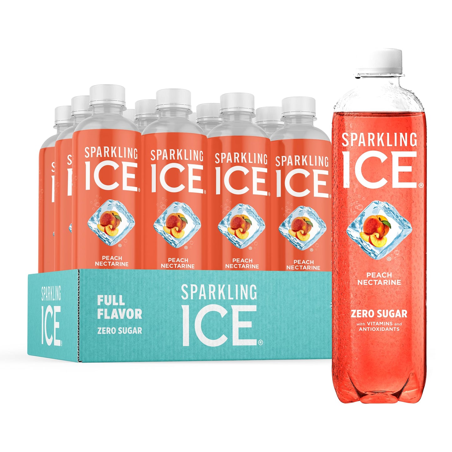 Sparkling Ice, Black Cherry Sparkling Water, Zero Sugar Flavored Water, with Vitamins and Antioxidants, Low Calorie Beverage, 17 fl oz Bottles (Pack of 12)