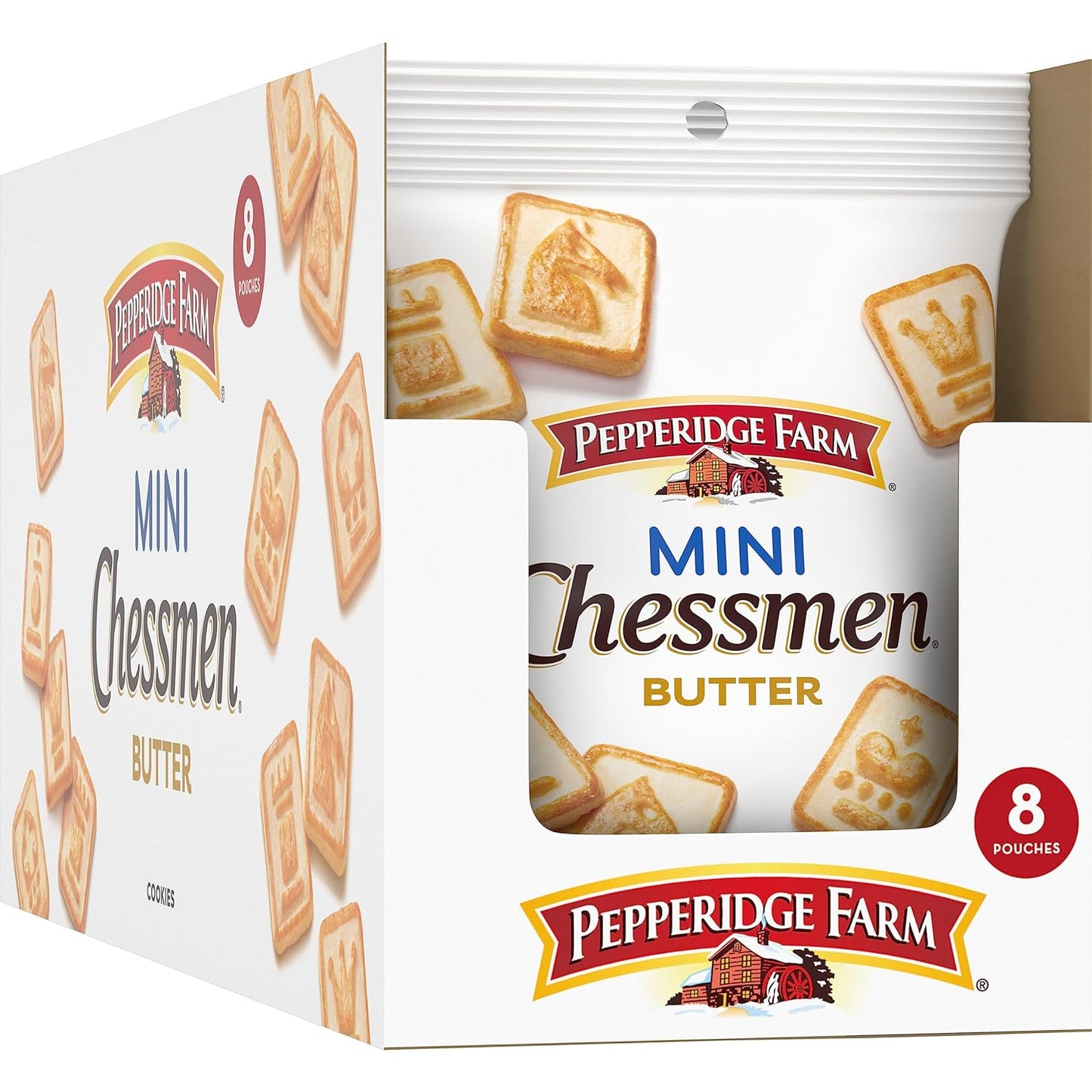 Pepperidge Farm Chessmen Minis Butter Cookies, 8 Snack Packs, 2.25-oz. Each (Pack of 8)