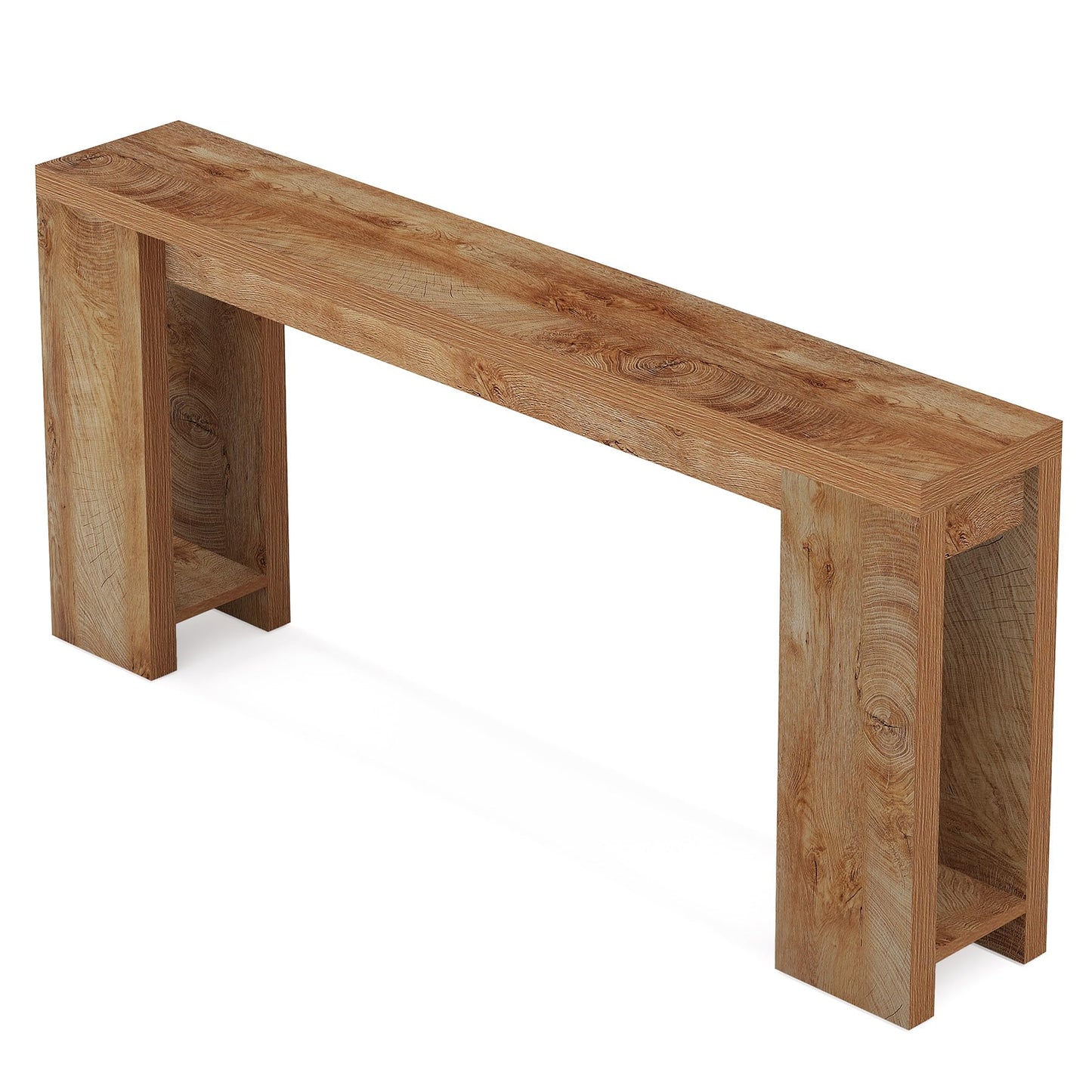 Table console extra longue de 70,9 pouces de Tribesigns, table de canapé en bois de ferme derrière le canapé, table d'appoint d'entrée étroite pour salon, couloir, entrée, foyer, chêne brun clair 