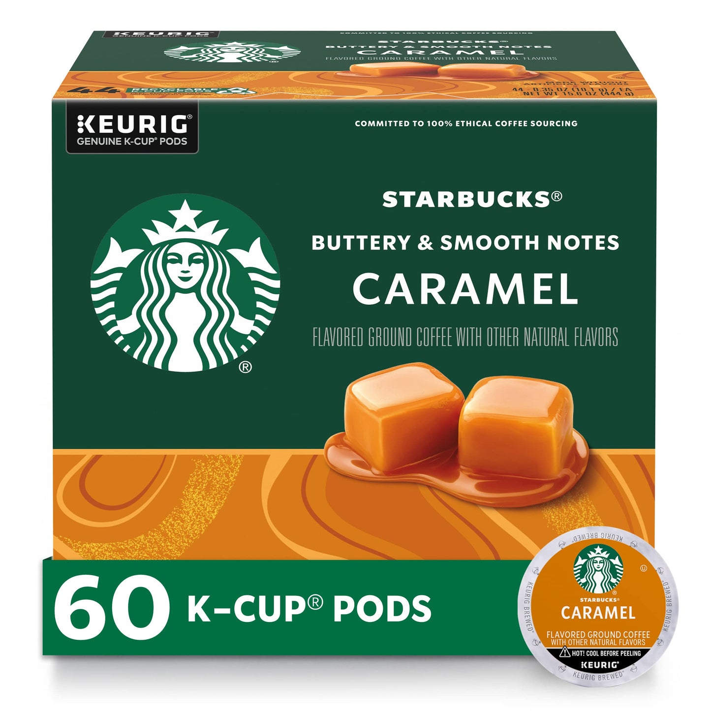 Starbucks K-Cup-Kaffeepads, natürlich aromatisiertes Kaffee-Vielfaltspaket für Keurig-Kaffeemaschinen, 100 % Arabica, 1 Schachtel (40 Pads) 