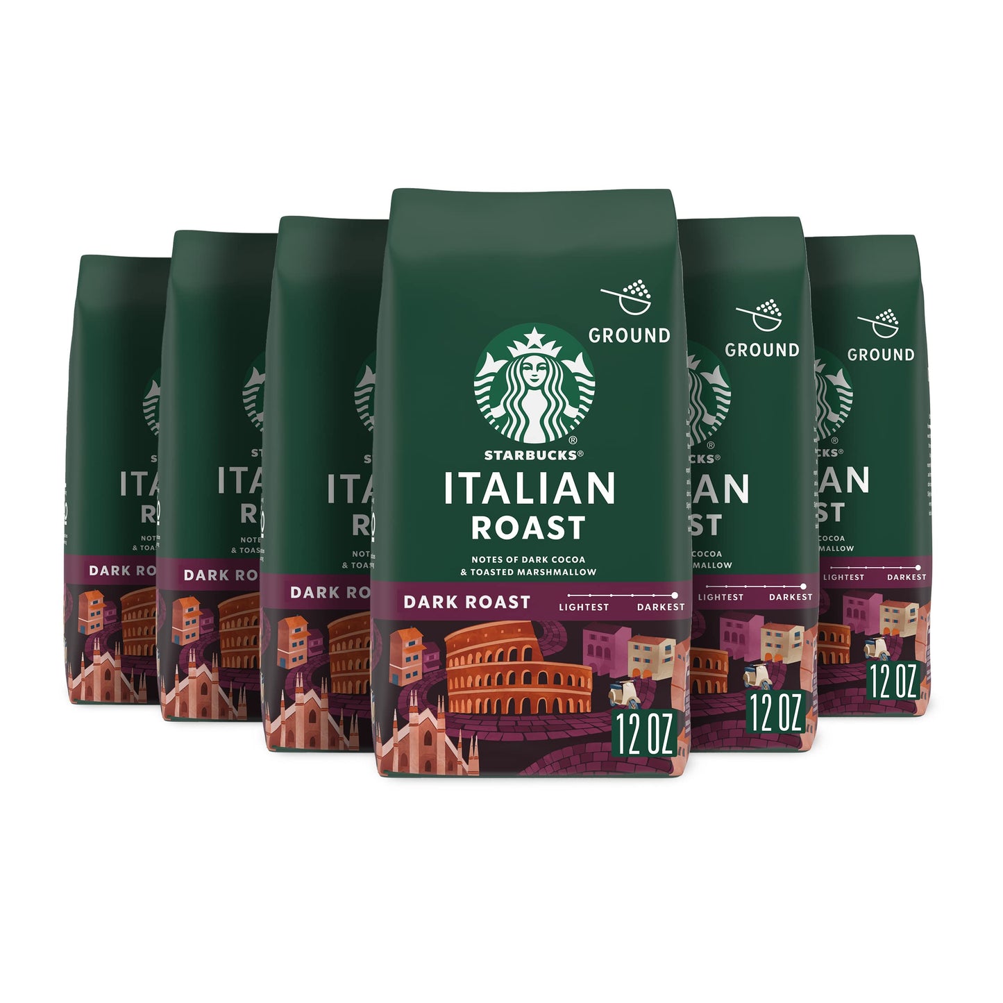 Café moulu Starbucks, café torréfié foncé, torréfaction française, 100 % arabica, 1 sac (28 oz) 