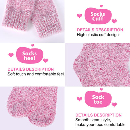 5 Pairs Fuzzy Soft Cozy Comfortable Socks for Women, Casual Sleep Comfy Socks, Perfect Warm Winter Gifts for Women