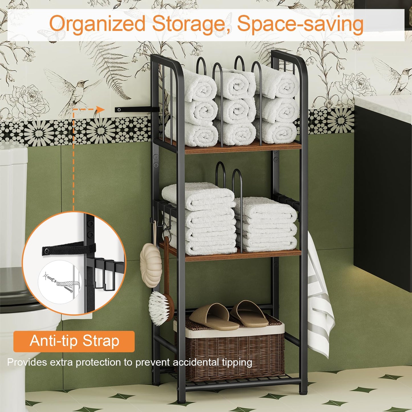 Freestanding Towel Rack – 3-Tier & 4-Tier Modern Metal Bathroom Storage