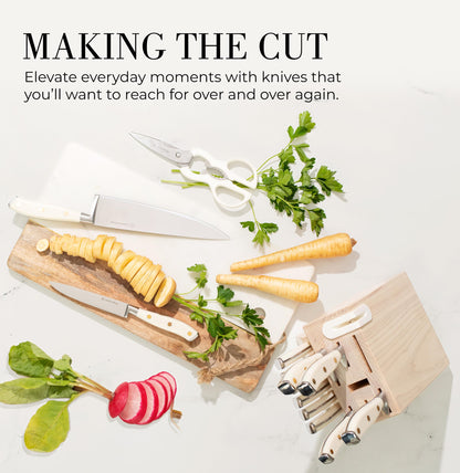 Copper Knife Set with Block - 14 PC Self Sharpening Knife Block Set