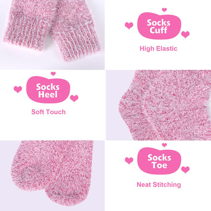 5 Pairs Fuzzy Soft Cozy Comfortable Socks for Women, Casual Sleep Comfy Socks, Perfect Warm Winter Gifts for Women