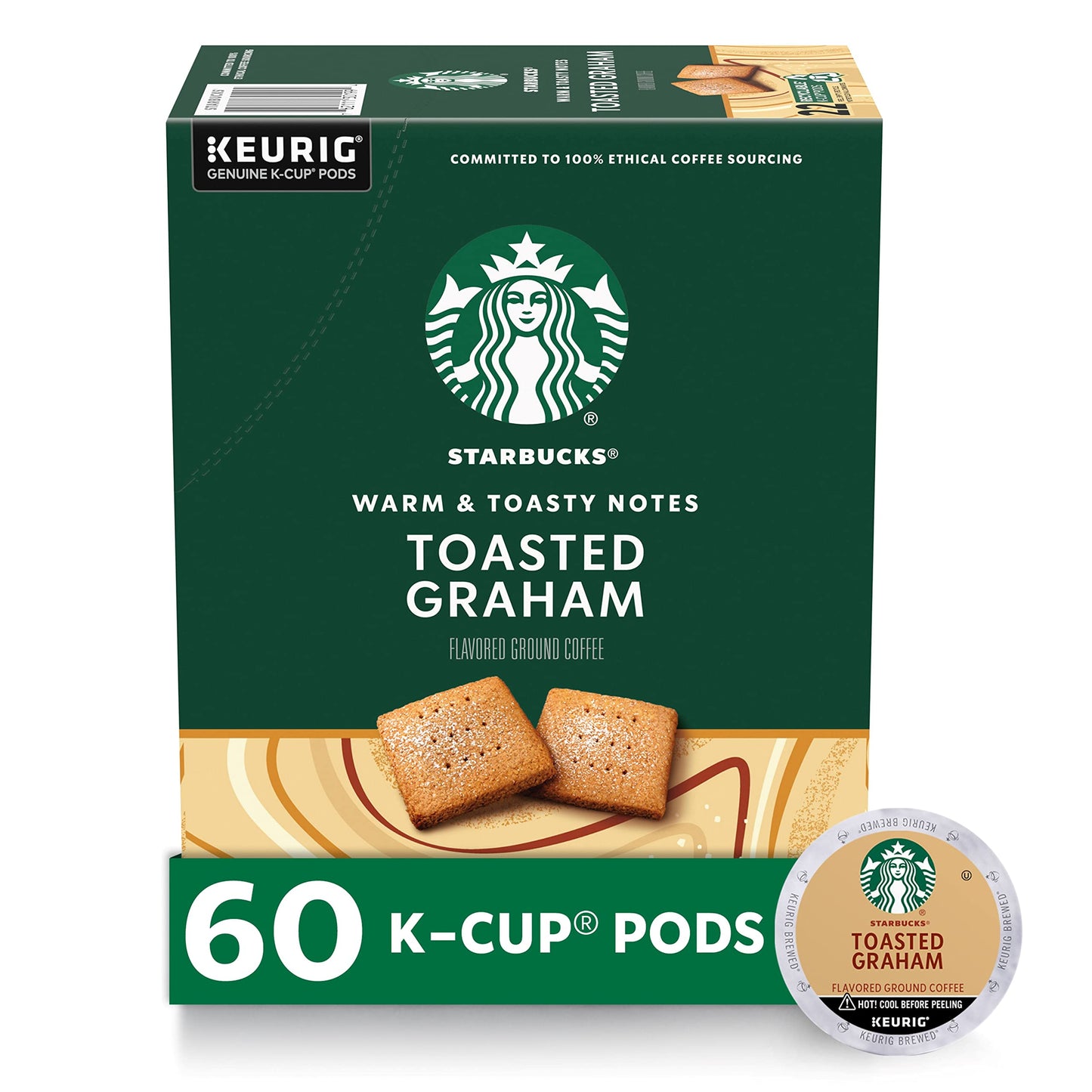 Starbucks K-Cup Coffee Pods, Naturally Flavored Coffee Variety Pack for Keurig Brewers, 100% Arabica, 1 Box (40 Pods)