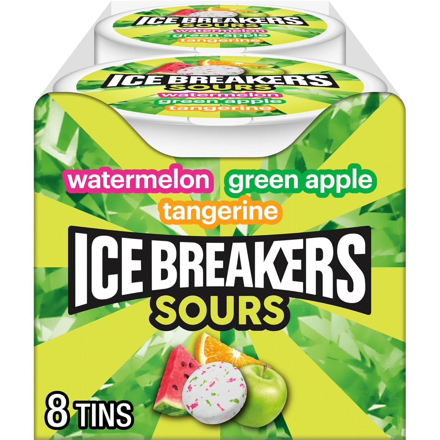 Ice Breakers Duo Fruit Plus Cool Cherry Sugar Free Mints Tins, 1.3 oz (8 Count)