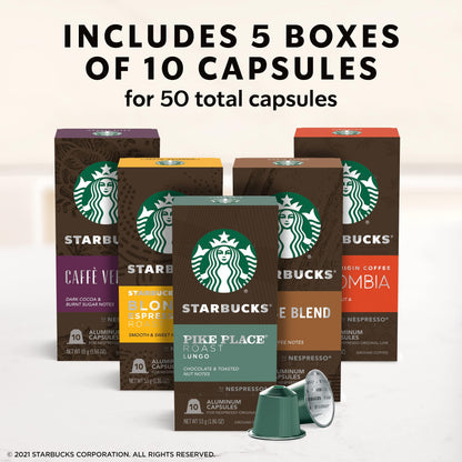 Premium Espresso Capsule Collection (50 Count – Mild or Bold) – Compatible with Nespresso Original Line Machines