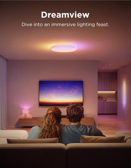 Govee Smart Ceiling Light 4300LM, RGBIC LED Ceiling Light Fixture Works with Matter, Flush Mount Light Fixture, DIY Colors, 2700K-6500K