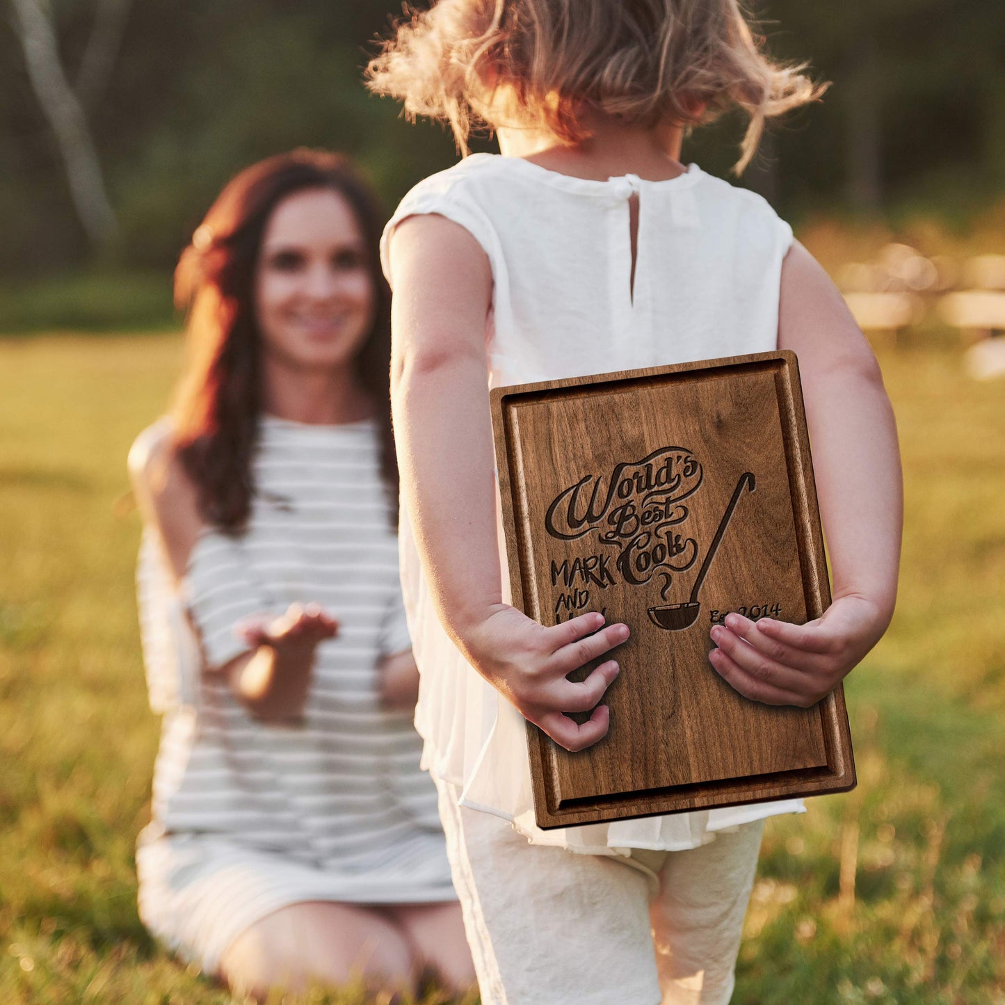 Personalized Walnut Cutting Board with Coasters, Mineral Oil and Gift Wrap Available - Customize Your Own Chopping Board Made in USA (Design 22, 3. Walnut 17"x11")