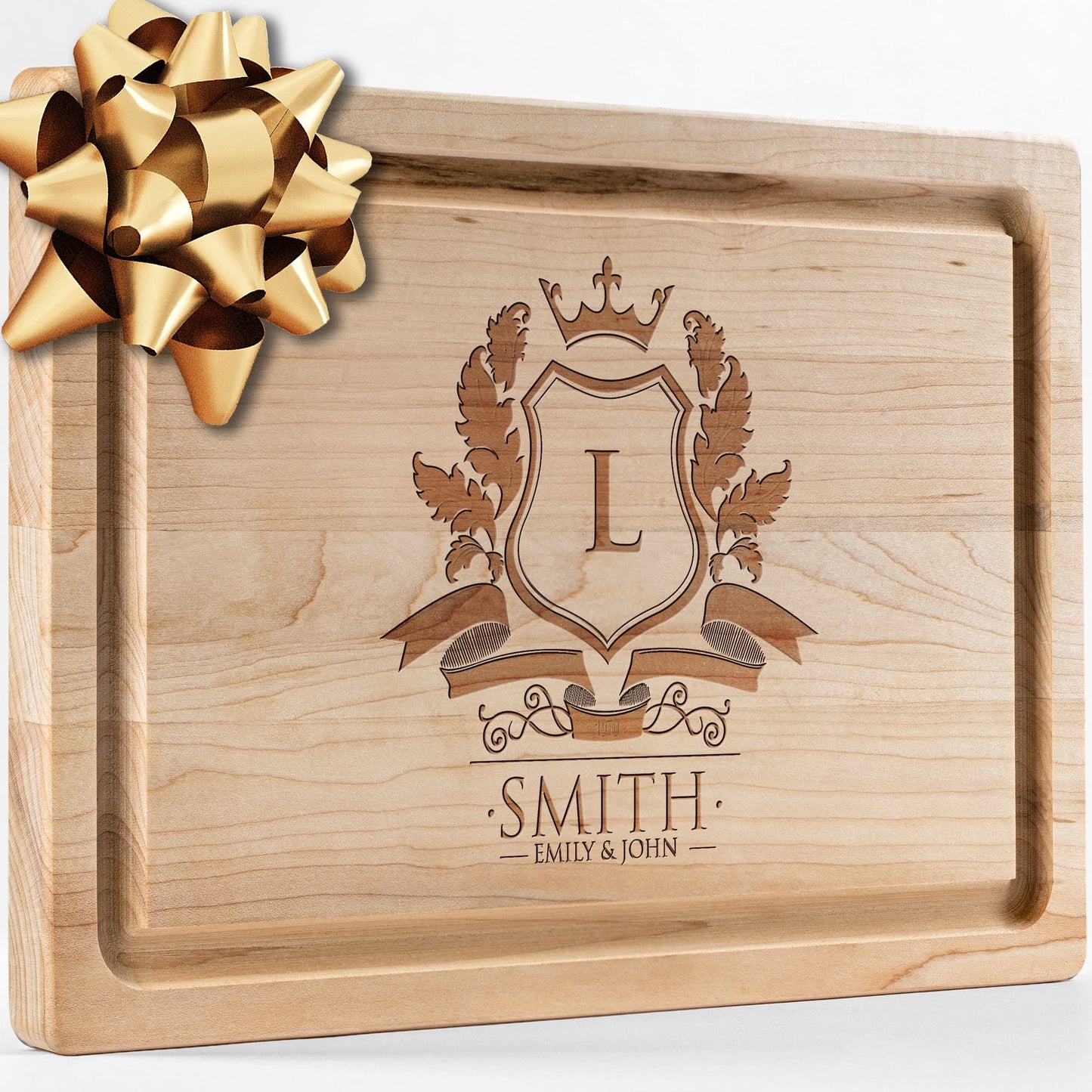 Personalized Walnut Cutting Board with Coasters, Mineral Oil and Gift Wrap Available - Customize Your Own Chopping Board Made in USA (Design 22, 3. Walnut 17"x11")