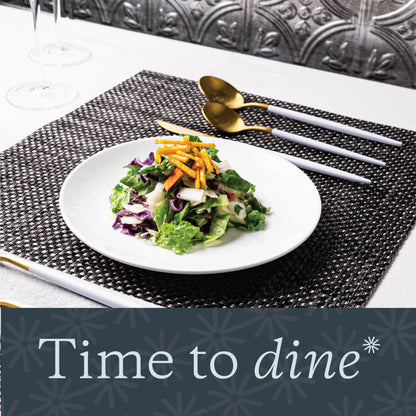 Vikko Ceramic Dinner Plates – Stackable White Plates