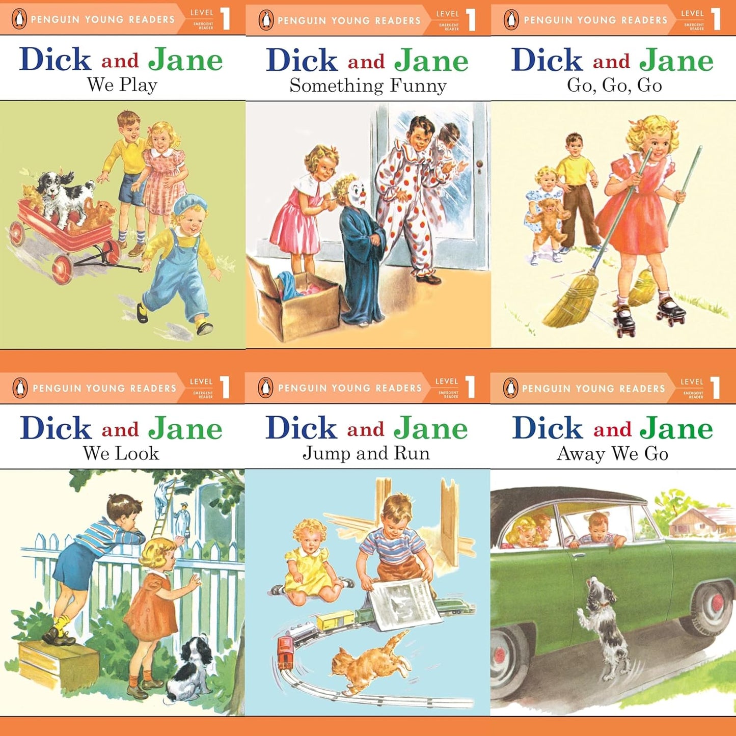 Dick und Jane, Lesebücher Stufe 1 und Stufe 2 (12er-Set), Alter 3–6