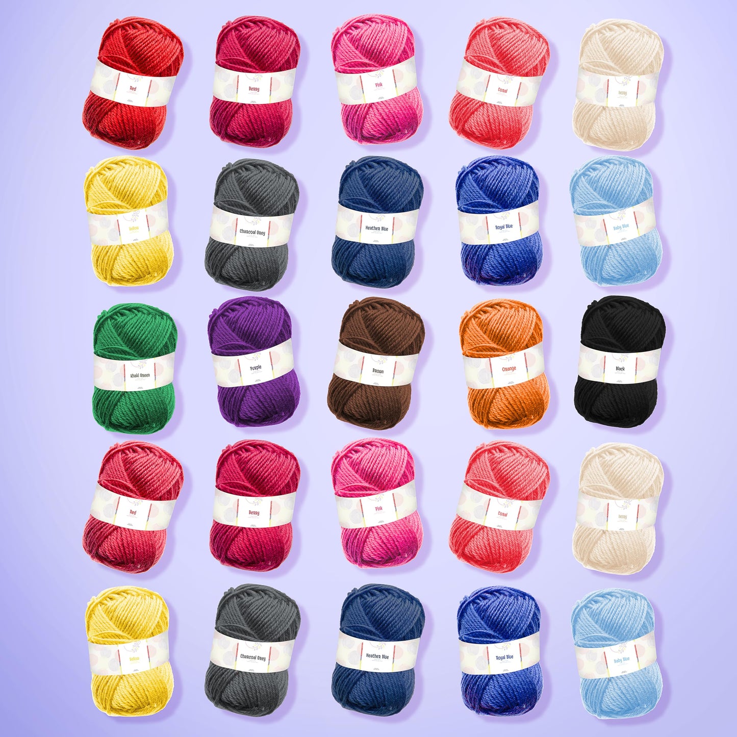 Crochet Kit for Beginners Adults and Kids, Knitting & Crochet Supplies Includes 1500 Yards Assorted Yarn