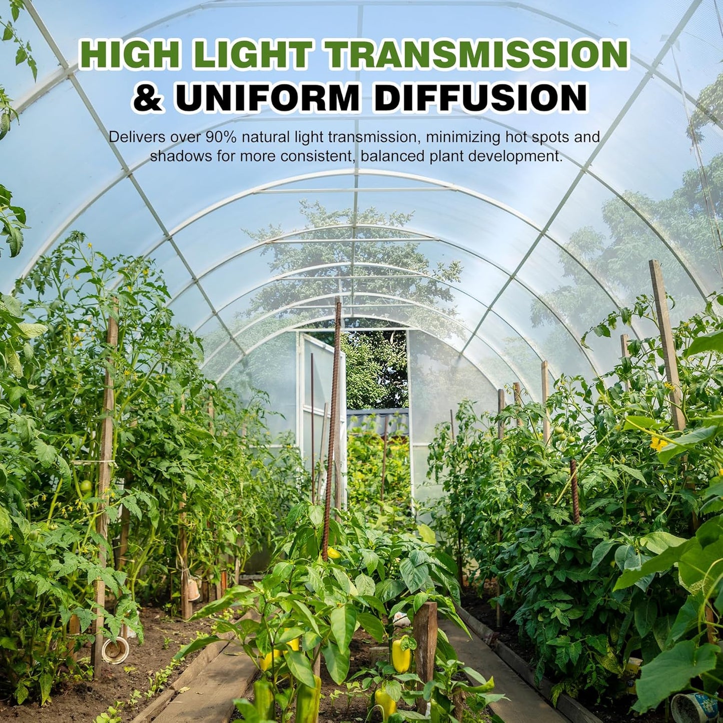 6 Mil Greenhouse Plastic Sheeting Clear, Heavy Duty Polyethylene Film, UV Resistant, Tear-Proof, for Garden, Agriculture, Painting, Floor Protection