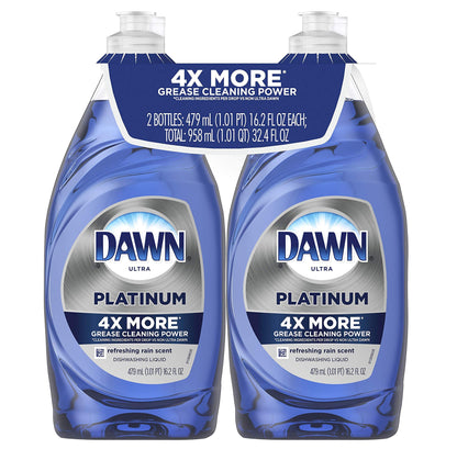 Dawn Platinum Dish Soap Liquid, Dishwashing Liquid, Grease Removal + Sponge Bundle