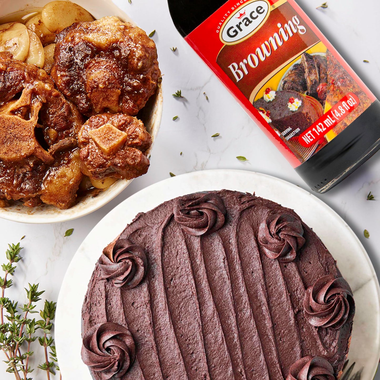 Grace Browning Sauce Jamaican 4.8oz - 3 Pack Browning Sauce for Grilling & Baking Jamaican Food - Jamaican Seasoning Sauce for Beef Gravy Vegetarian Gravy Brown Gravy Sauce & Oxtail Seasoning Jamaican
