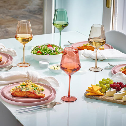 Elegant Cordial Wine Glasses – Set of 6, 18oz Crystal Stemware