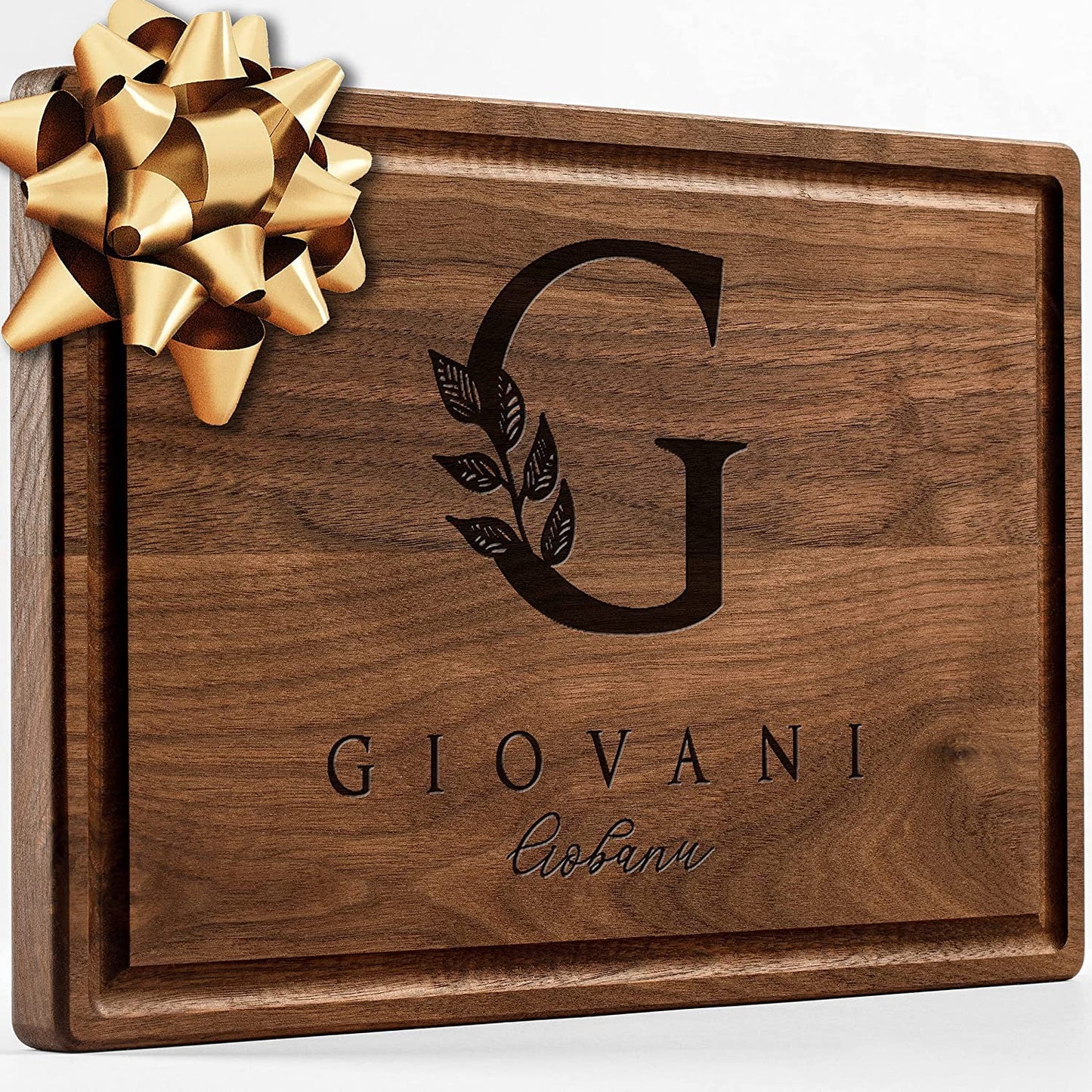 Personalized Walnut Cutting Board with Coasters, Mineral Oil and Gift Wrap Available - Customize Your Own Chopping Board Made in USA (Design 22, 3. Walnut 17"x11")