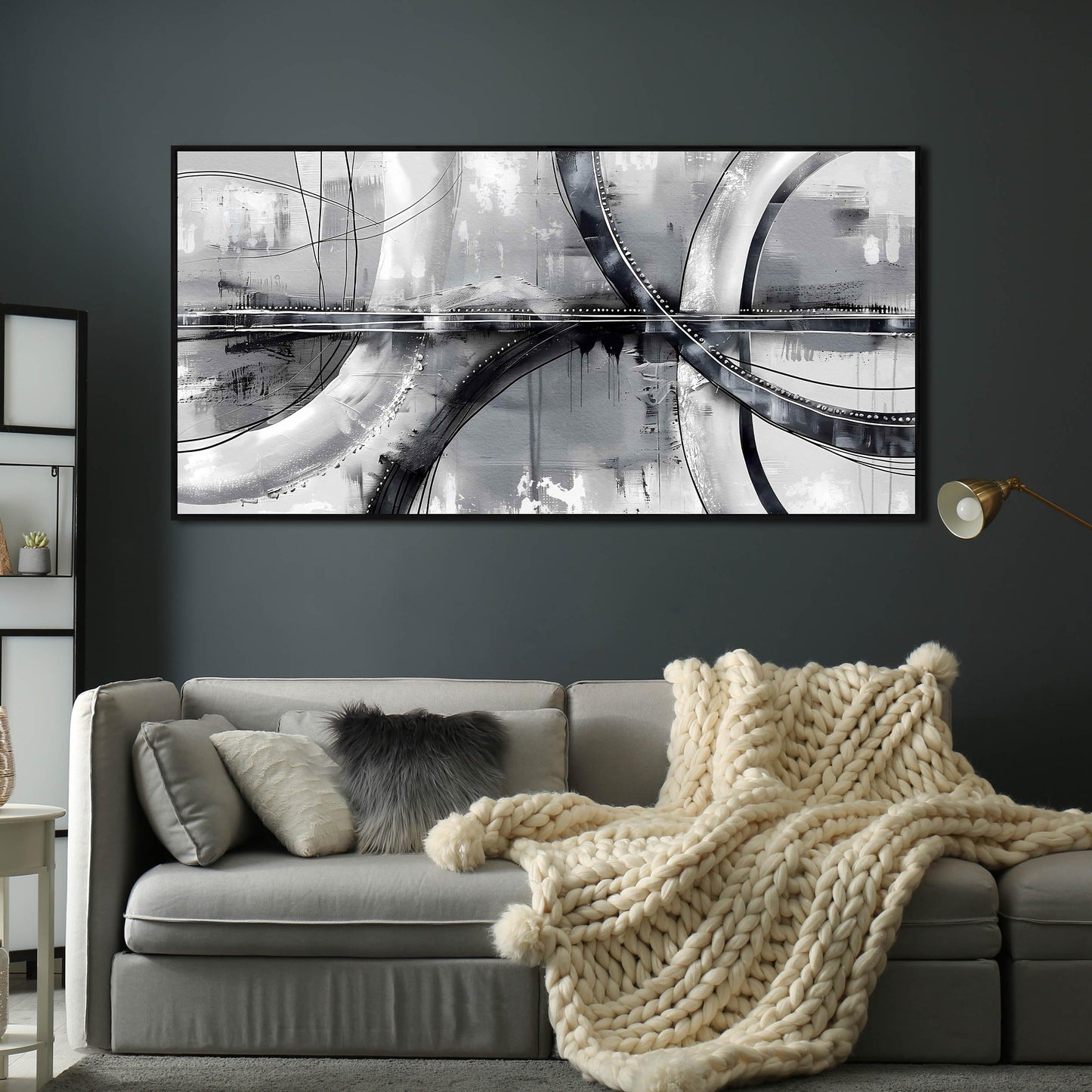 AOZEMI Floral Wall Pictures White Wall Art Lotus Wall Decorations Large Modern Artwork 29"x 59"Art for Kitchen Hotel