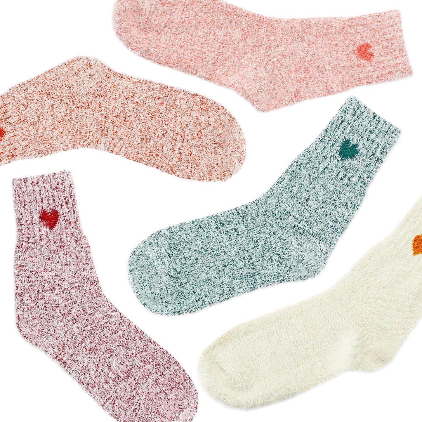 5 Pairs Fuzzy Soft Cozy Comfortable Socks for Women, Casual Sleep Comfy Socks, Perfect Warm Winter Gifts for Women