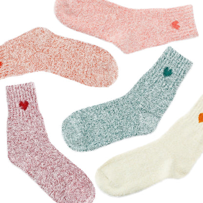 5 Pairs Fuzzy Soft Cozy Comfortable Socks for Women, Casual Sleep Comfy Socks, Perfect Warm Winter Gifts for Women