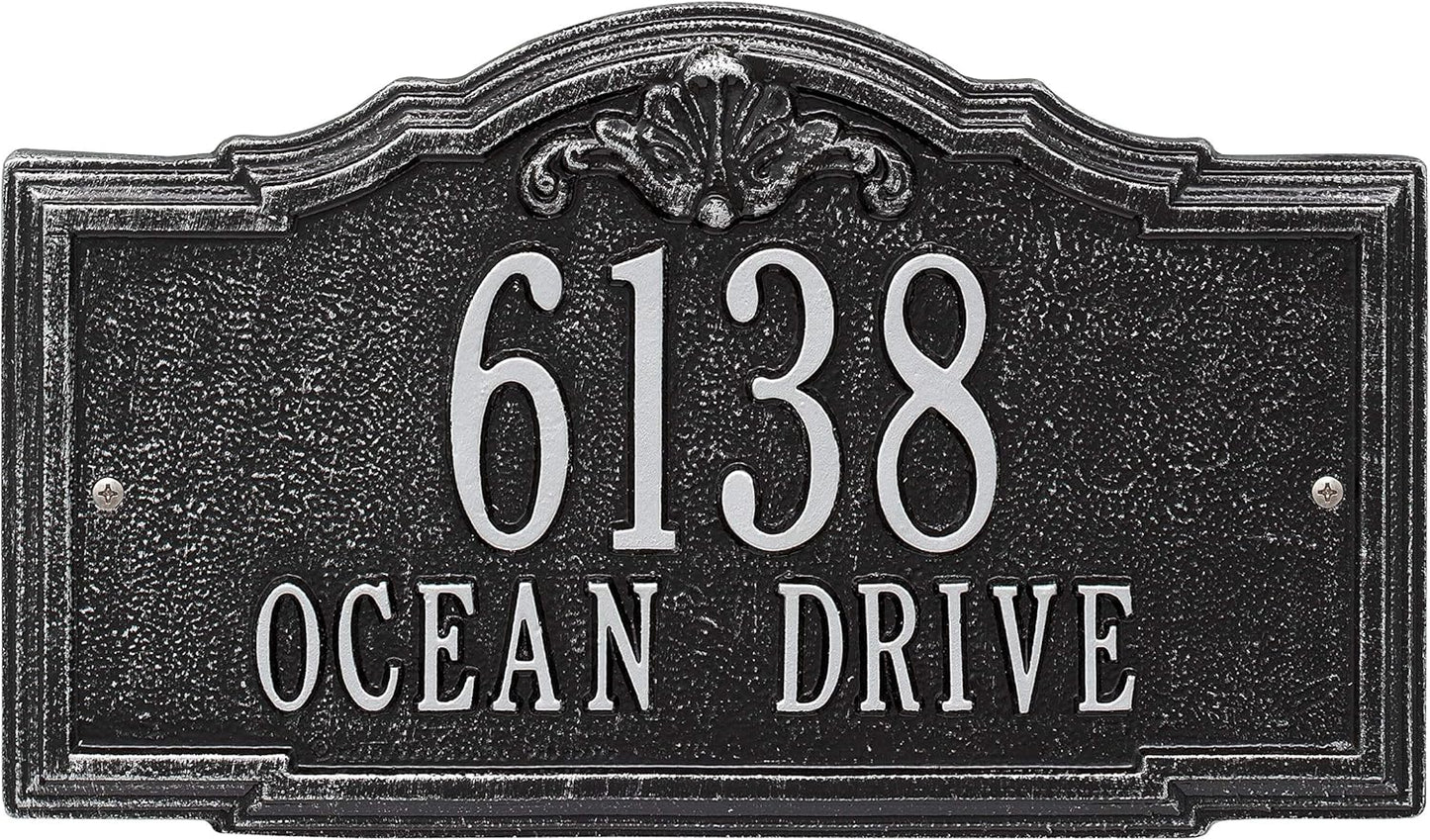 Whitehall™ Personalized Cast Metal Address plaque -THE GATEWOOD Plaque. Made in the USA. BEWARE OF IMPORT IMITATIONS. Display your address and street name.