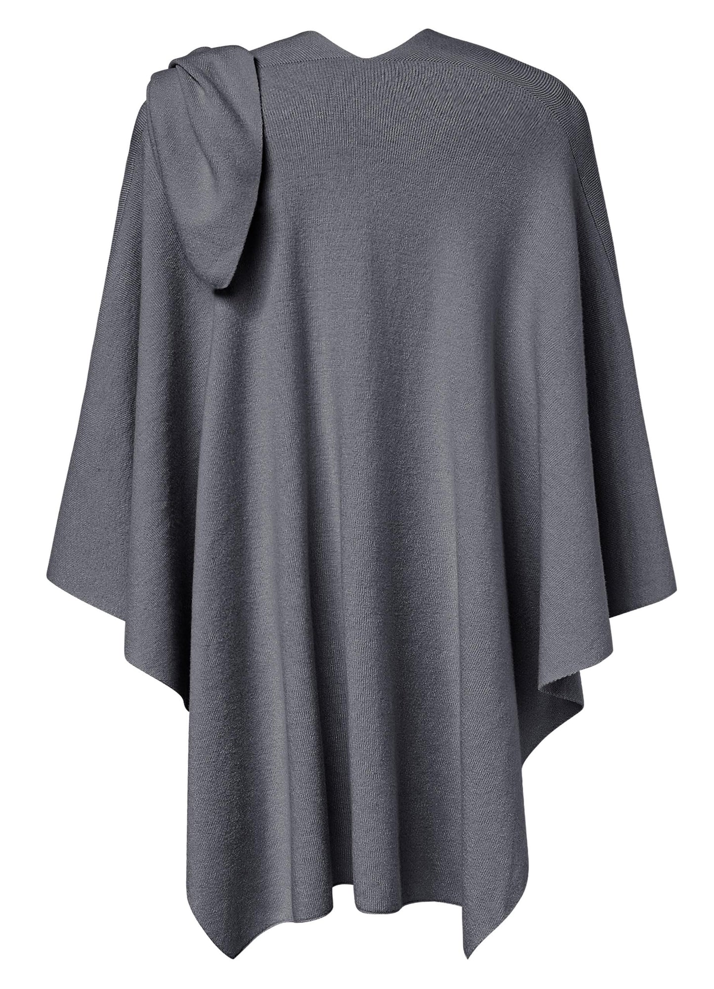 PULI Femmes Grand Poncho Croisé Sur Le Devant Pull Enveloppant Topper Tricoté Élégant Châles Cape pour l'Automne Hiver