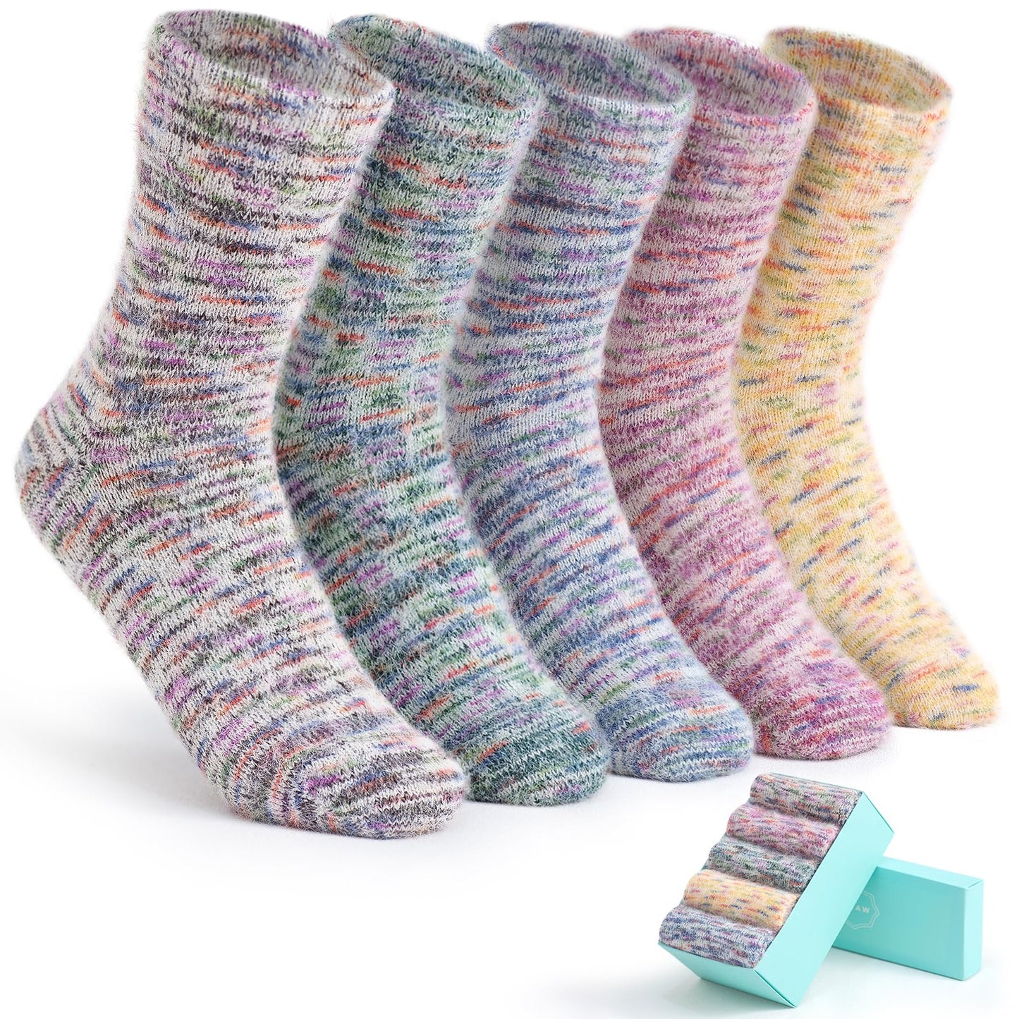 5 Pairs Fuzzy Soft Cozy Comfortable Socks for Women, Casual Sleep Comfy Socks, Perfect Warm Winter Gifts for Women