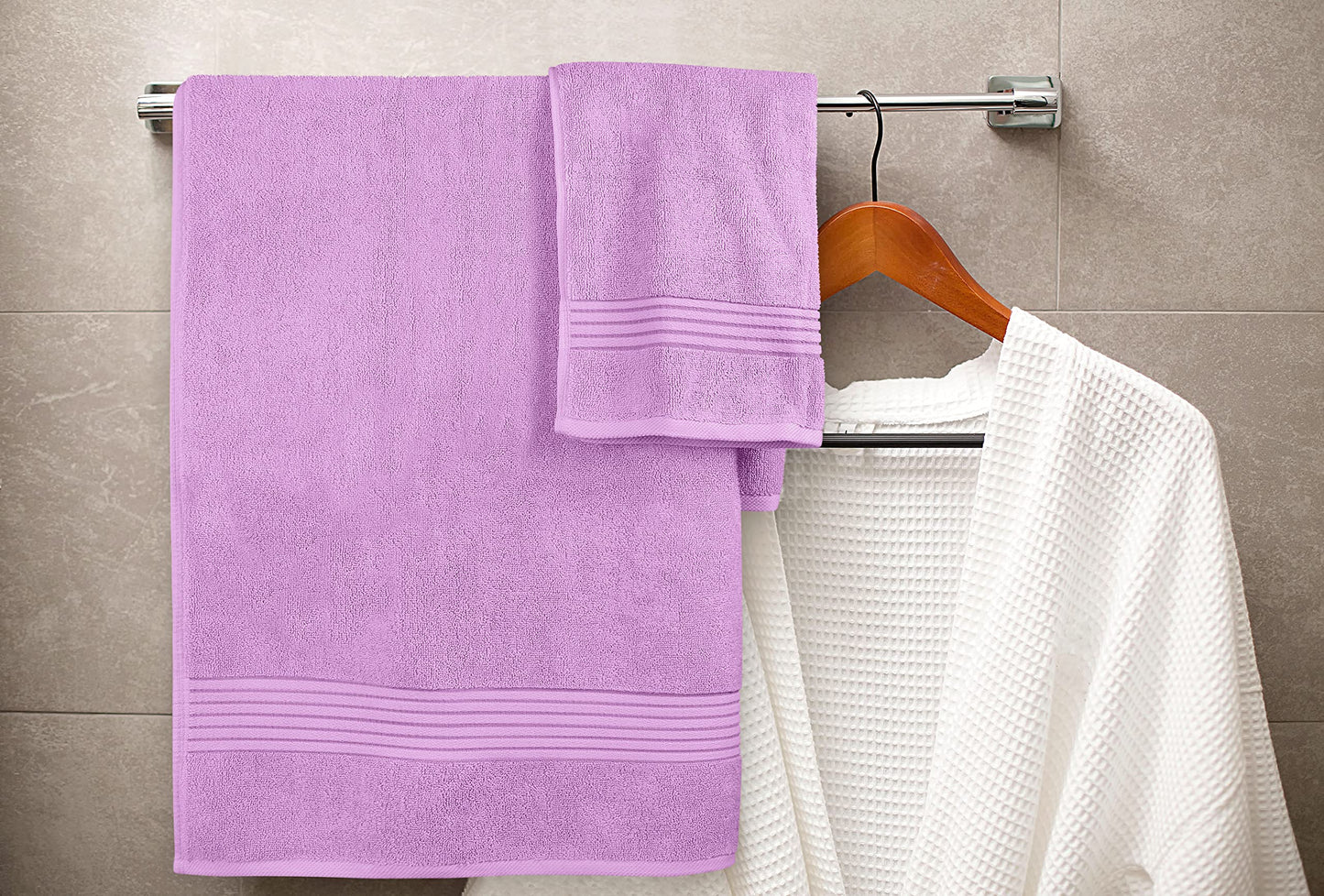 Utopia Towels - 600 GSM 8-teiliges Premium-Handtuchset, 2 Badetücher, 2 Handtücher und 4 Waschlappen - 100 % ringgesponnene Baumwolle - maschinenwaschbar, superweich und sehr saugfähig (Beige) 