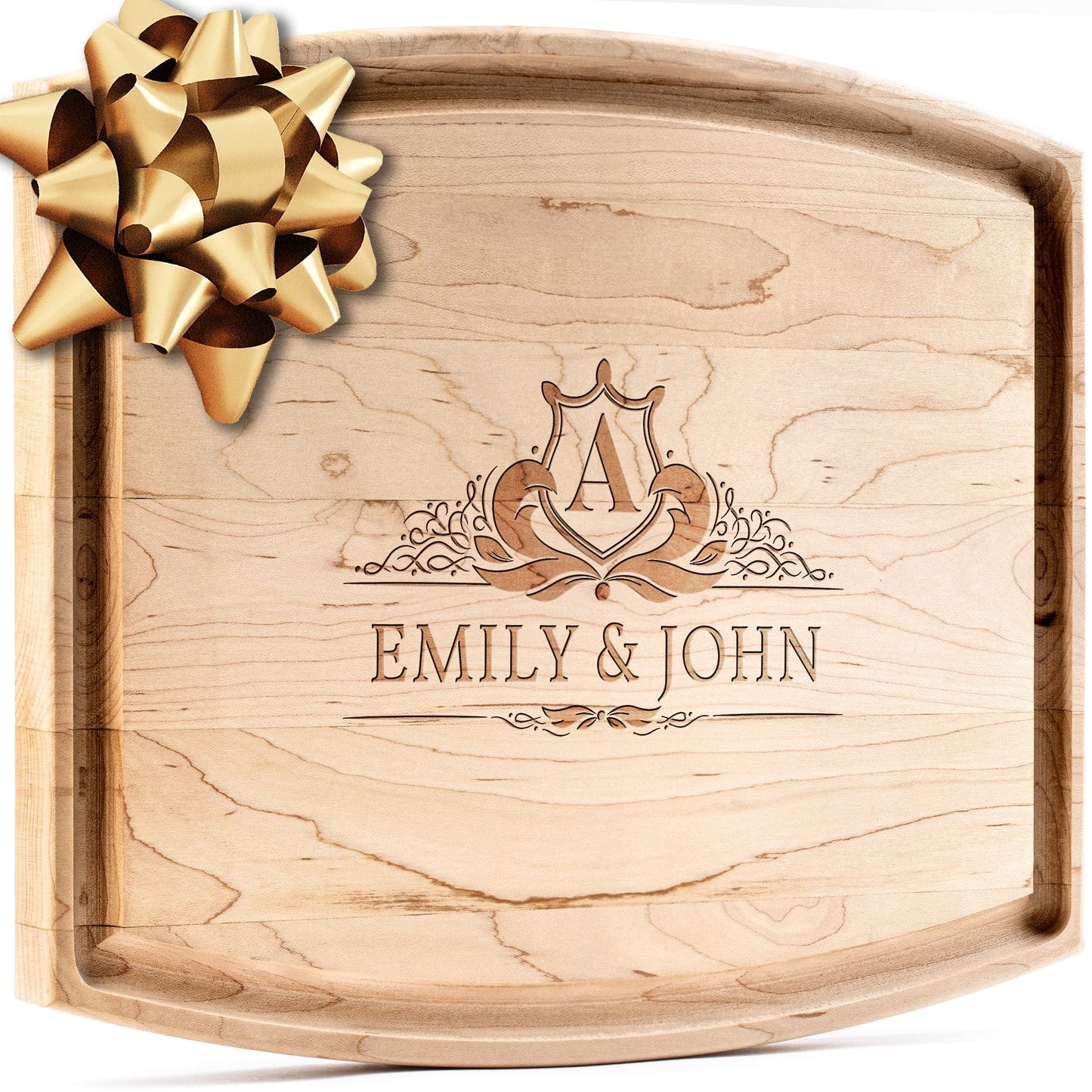 Personalized Walnut Cutting Board with Coasters, Mineral Oil and Gift Wrap Available - Customize Your Own Chopping Board Made in USA (Design 22, 3. Walnut 17"x11")