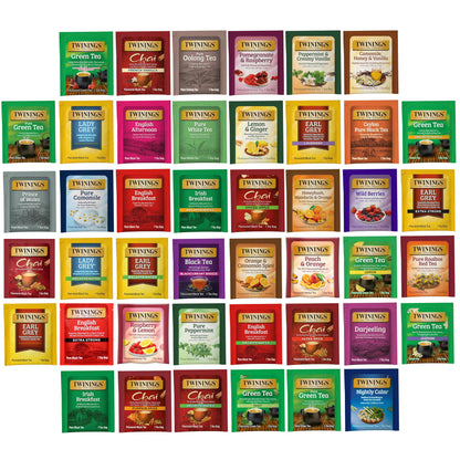 Twinings Tea Sampler Variety Pack by Blue Ribbon – 88 Count, 44 Unique Flavors