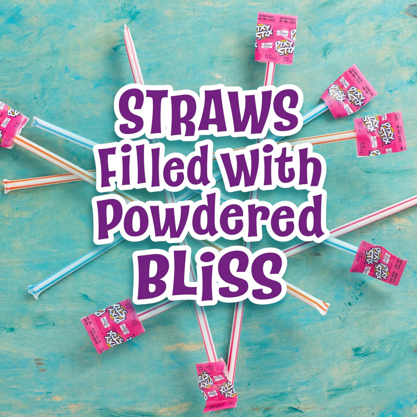 Wonka Pixy Stix, Sour Powder Straws, Grape, Maui Punch, Cherry, and Orange, Sweet and Tart Candy Powder, 85 ct