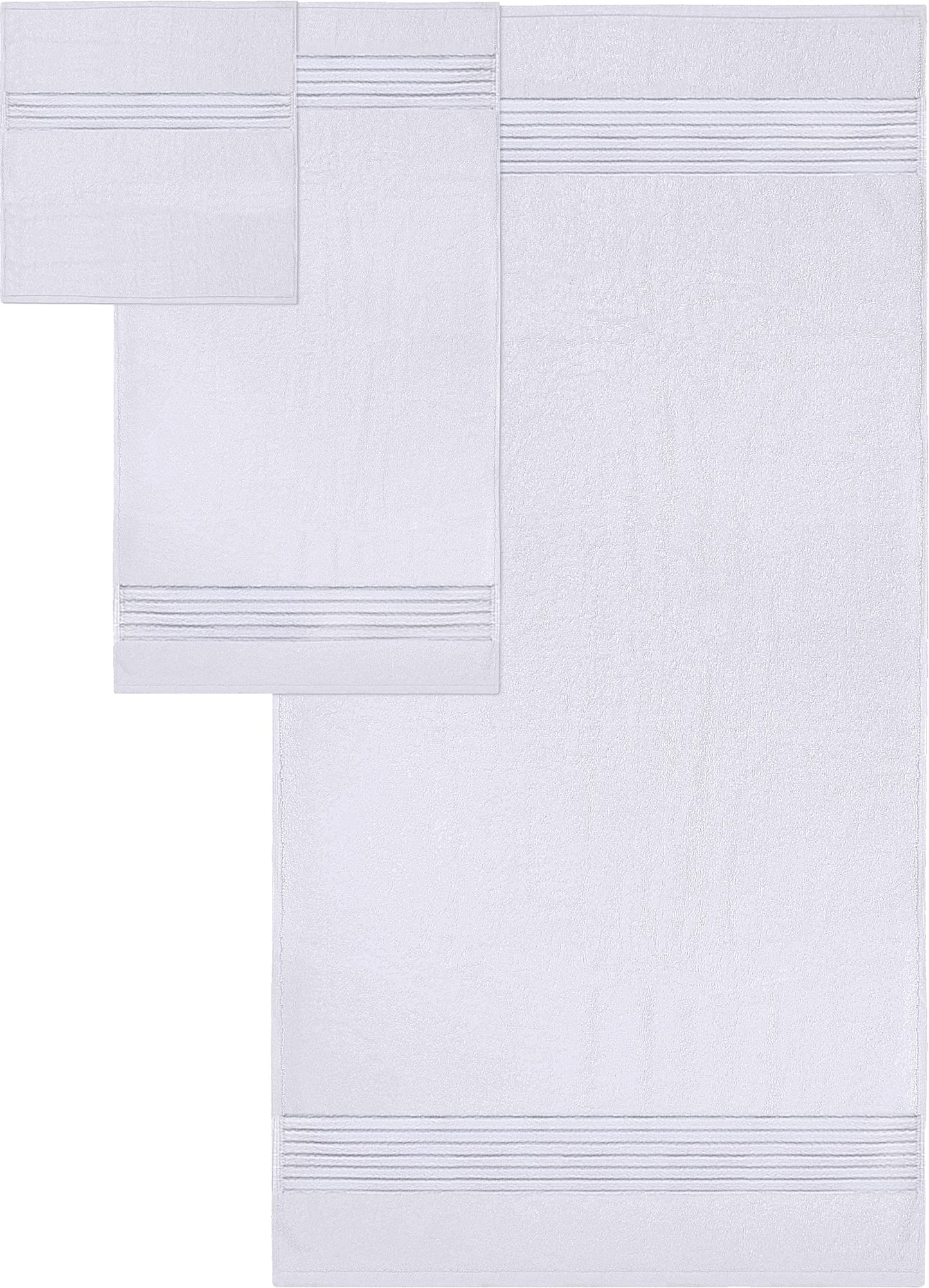 Utopia Towels - 600 GSM 8-teiliges Premium-Handtuchset, 2 Badetücher, 2 Handtücher und 4 Waschlappen - 100 % ringgesponnene Baumwolle - maschinenwaschbar, superweich und sehr saugfähig (Beige) 