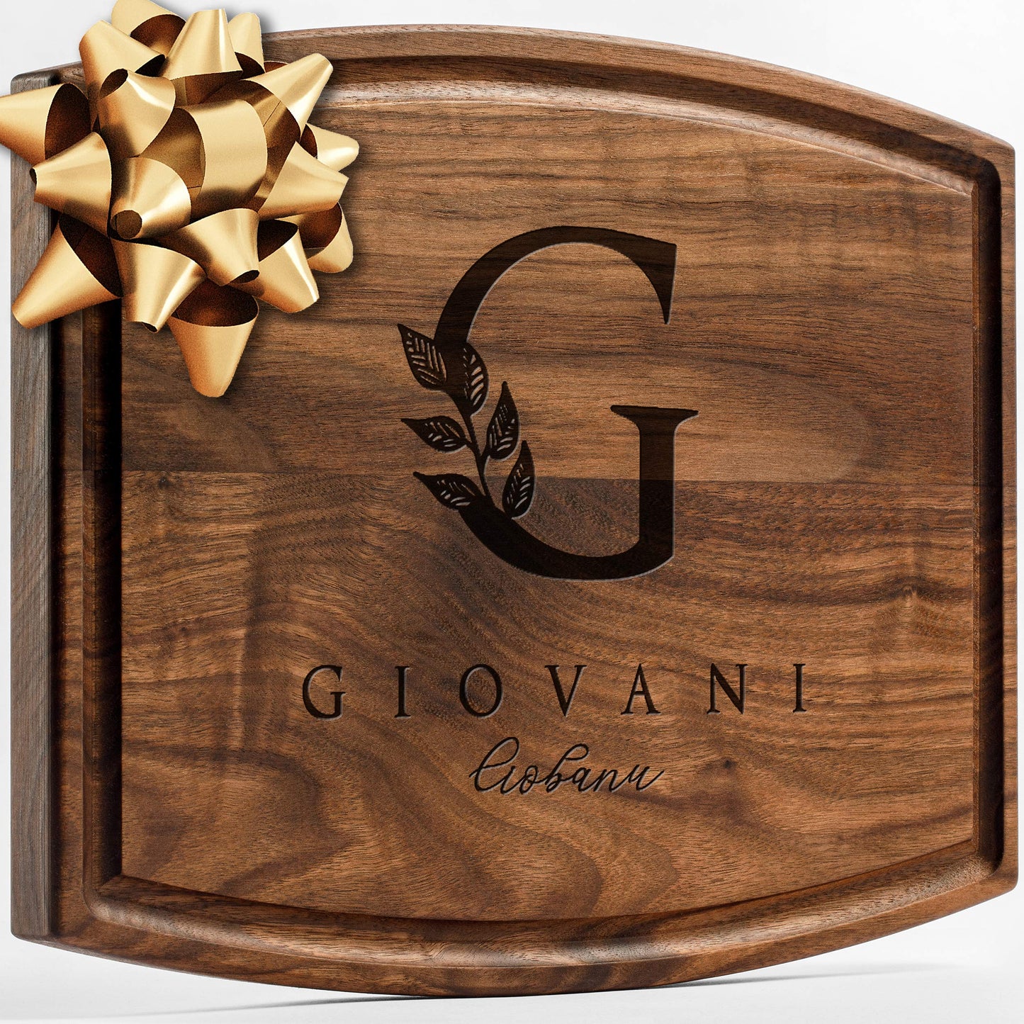 Personalized Walnut Cutting Board with Coasters, Mineral Oil and Gift Wrap Available - Customize Your Own Chopping Board Made in USA (Design 22, 3. Walnut 17"x11")