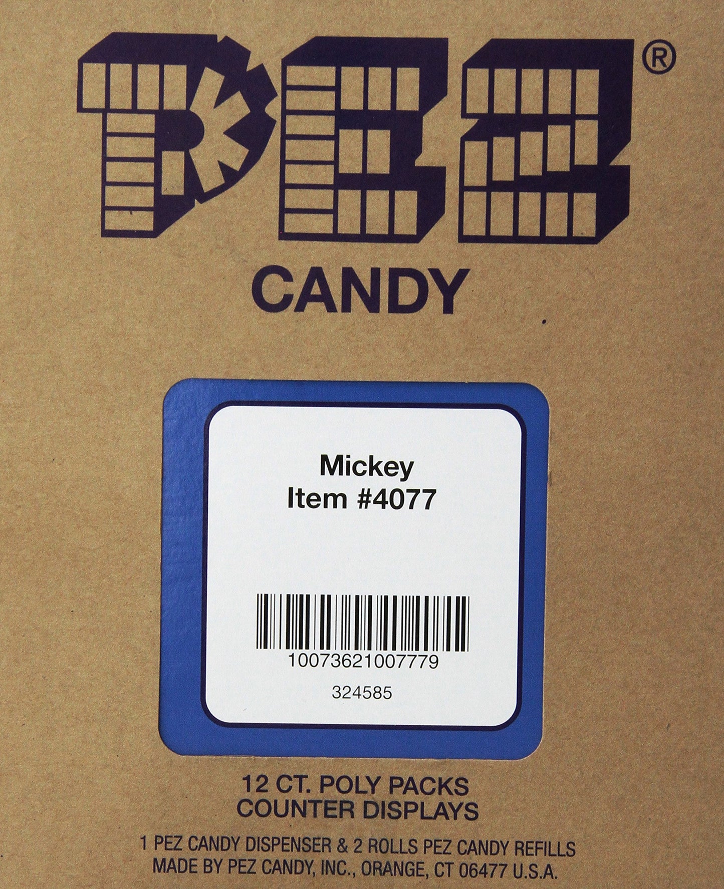 PEZ Disney Mickey, distributeurs de bonbons assortis 0,58 once (paquet de 12) 